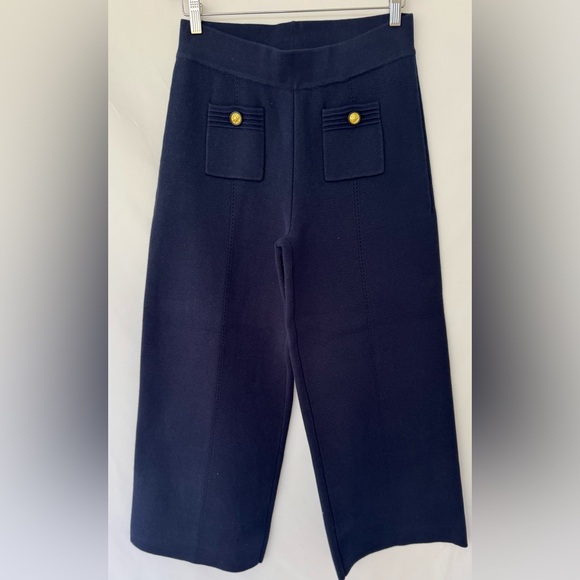 L'AGENCE Navy Wide-Leg Pants Madrid - Picture 6 of 9